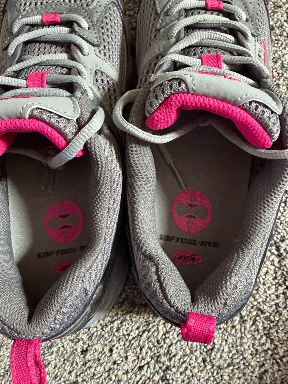 Avia Womens A5684W Sneakers Size 7 Grey/Hot Pink Athletic Shoe - Picture 6 of 7